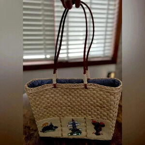 Quacker Factory | seaside, sequin, straw, shoulder bag.